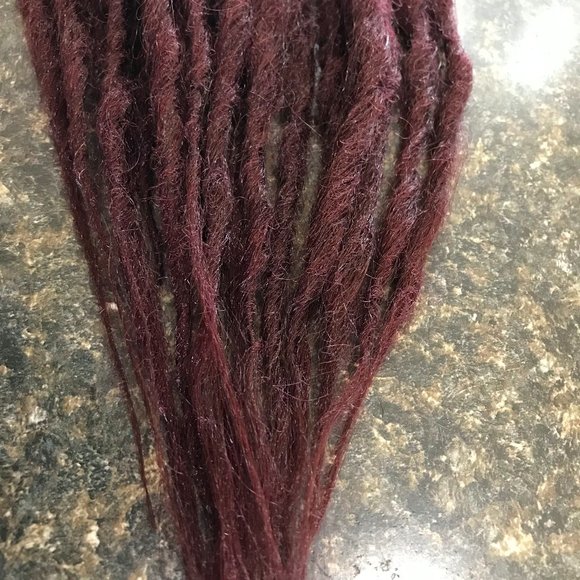 25 Burgundy Brown Dreads Dreadlock Hair Extensions main image 6
